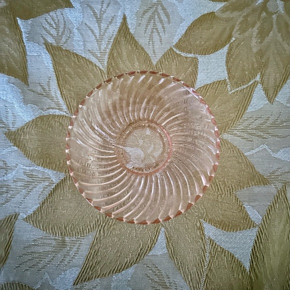 Vintage Federal Glass Pink DIANA pattern Demitasse Cup and Saucer - Picture 3 of 8